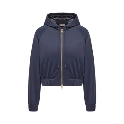 Pre-owned Moncler Zip Up Cardigan 'bright Blue' | Women's Size M