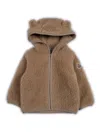 Moncler Zip Up Cardigan In Brown
