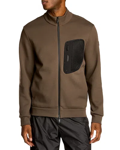 Moncler Zip Pocket Sweatshirt In Brown