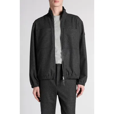 Moncler Zip Up Cardigan In Charcoal