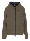 Moncler Grenoble Logo Down Jacket In Green