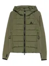 Moncler Logo-patch Quilted Jacket In Green