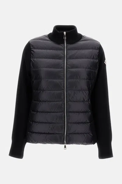 Moncler Zip-up Cardigan Jacket In Black