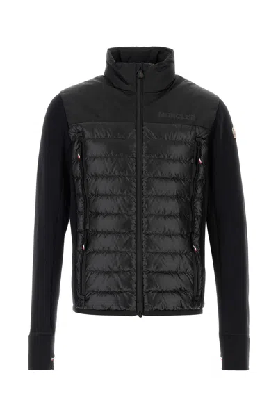 Moncler Zip Up Cardigan-xl Nd  Grenoble Male In Black