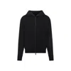 Moncler Zip-up Hooded Sweatshirt In Black