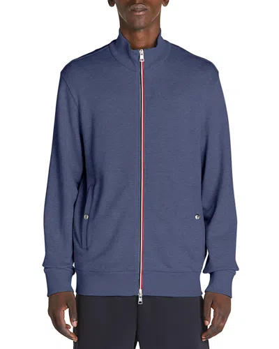 Moncler Zip Up Cardigan In Navy