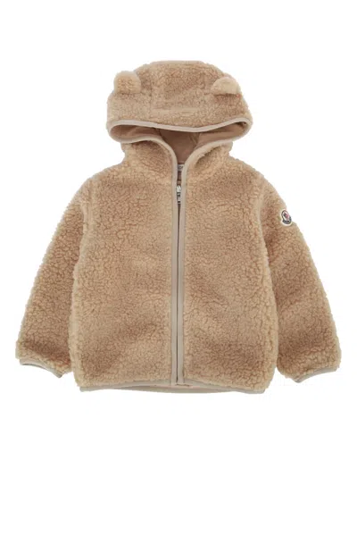 Moncler Babies' Zip Up Cardigan In Neutral