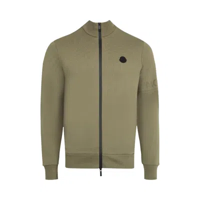 Pre-owned Moncler Zip Up Cardigan 'olive' | Green | Men's Size Xl