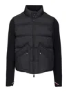 Moncler Padded Cardigan Sweaters And Cardigans Blue In Black