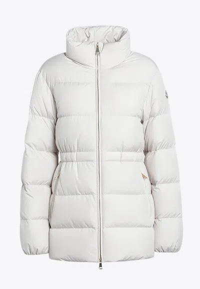 Moncler Womens Natural Brossette Quilted Shell-down Jacket In White