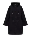 Moncler Zip-up Drawstring Jacket In Black