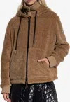 Moncler Zip-up Fleece Jacket In Brown