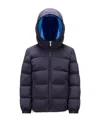 Moncler Zip-up Hooded Padded Jacket In Blue