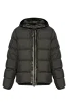 Moncler Zip-up Hooded Puffer Jacket In Black