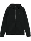 Moncler Zip-up Hoodie In Black