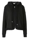 Moncler Zip-up Hoodie In Black