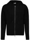 Moncler Zip-up Hoodie In Black