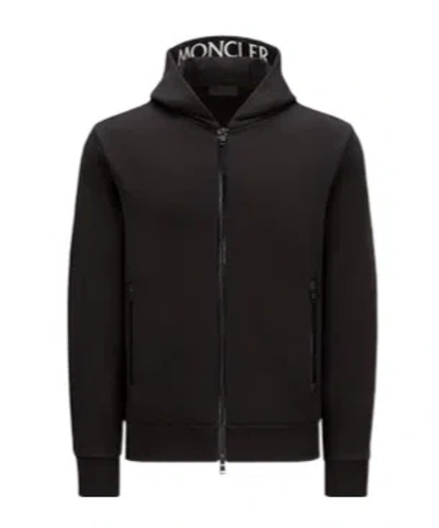 Moncler Zip-up Hoodie In Black