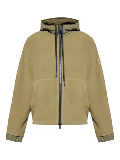 Moncler Zip-up Hoodie In Green