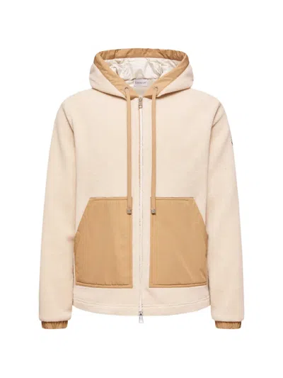 Moncler Zip-up Hoodie In Neutral
