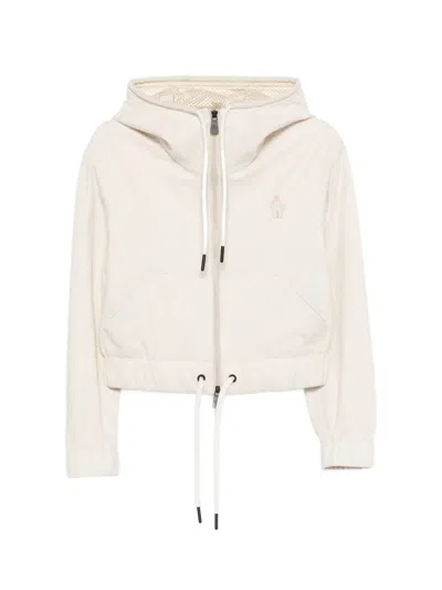 Moncler Zip-up Hoodie In Neutral