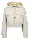 Moncler Zip-up Hoodie In Neutrals