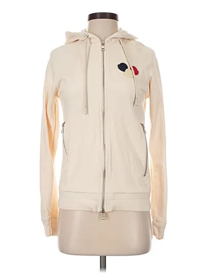 Pre-owned Moncler Zip Up Hoodie In Tan