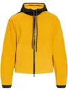 Moncler Zip-up Fleece Hoodie In Yellow