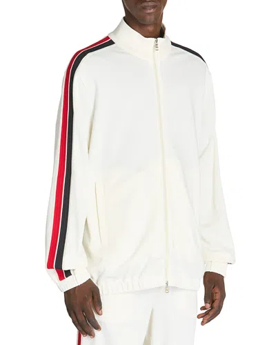 Moncler Zip Up Jacket In White