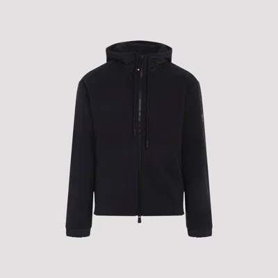 Moncler Zip Up Cardigan In Black