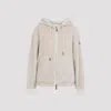 Moncler Hooded Cardigan Featuring Front Pockets In White