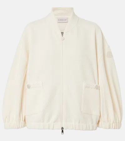 Moncler Cardigan Zippé 2-en-1 En Bouclé In ホワイト