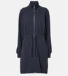 Moncler Zip-up Jersey Minidress In Blue
