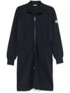Moncler Zip-up Mini Dress In Blue