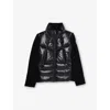 Moncler Black Zip-up Padded Cardigan 6-14 In Black