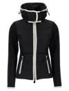 Moncler Grenoble Women Padded Sweatshirt With Hood And Zip In Black