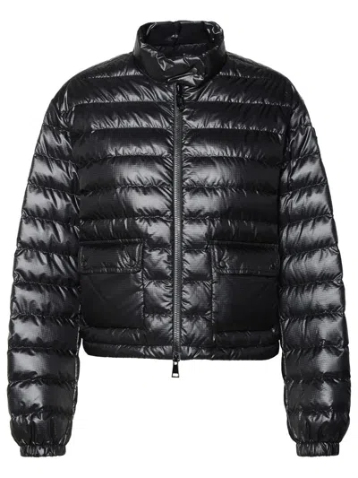 Moncler Zip-up Padded Jacket In Black