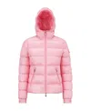 Moncler Gles Hooded Quilted Shell Down Jacket In Pink