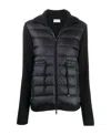Moncler Padded Front Knitted Cardigan In Black