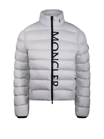 Moncler Cercã¨s White Down Jacket In Grey