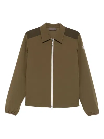 Moncler Zip-up Shirt In Green