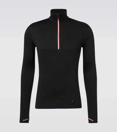 Moncler Zip-up Ski Top In Black