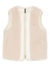 Moncler Zip-up Sleeveless Jacket In Neutral