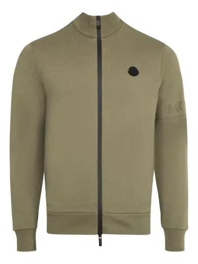 Moncler Zip-up Sweatshirt In Green