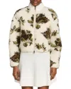 Moncler Zip Up Teddy Cardigan Jacket In White