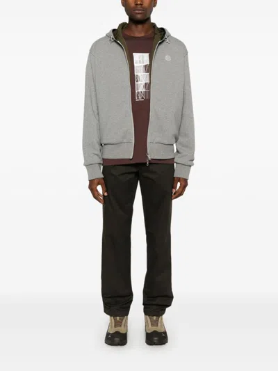 Moncler Zip-up Track Jacket In Grey
