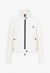 Moncler Zip-up Wool Cardigan In White