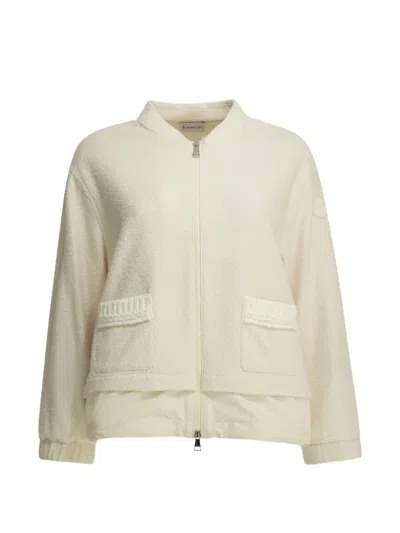 Moncler Zip-fastening Jacket In Brown