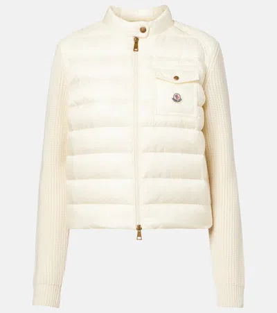Moncler Zipped Cardigan In White