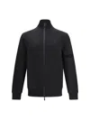 Moncler High Collar Long Sleeve Casual Jacket In Black